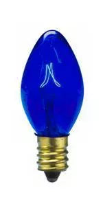 C7 5W, 130V, transparent blue, UL - (5 pack)
