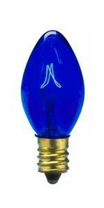 Sival C7 Christmas Bulb, 7W, Transparent Colors 0 Bulbs, 25-Pack
