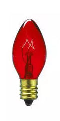 Sival 7C7TR C7 incandescent Christmas light bulb 7W E12 transparent red