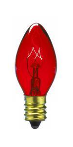 Sival C7 Christmas Bulb, 7W, Transparent Colors 0 Bulbs, 1000-Pack