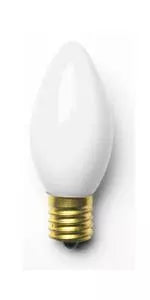 C9 7W, 130V, ceramic white, UL - (5 pack)