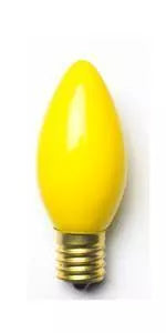 C9 7W, 130V, ceramic yellow, UL - (5 pack)