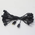 Sival C9 Christmas light string 25 ft black wire, E17 sockets, 12 in. spacing