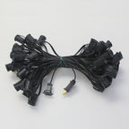 Sival C7 string light 50 ft black wire, E12 sockets 12 in spacing, view 2