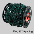 Sival C9 magnetic string light spool 500 ft white wire, 12 in spacing