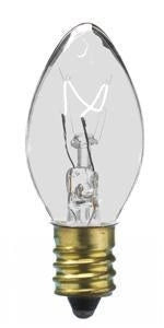 C9 7W, 130V, twinkle clear, UL - (5 pack)