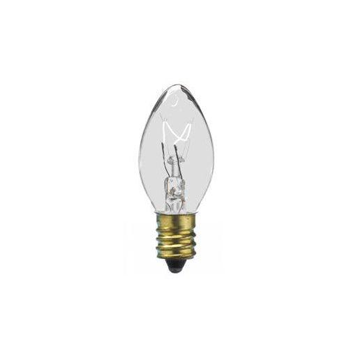 Sival C9 Christmas Bulb, 7W, Transparent Colors 0 Bulbs, Clear, 25-Pack
