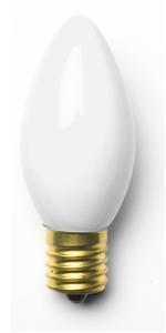 Sival C9 Christmas Bulb, 7W, Ceramic (Opaque) Colors 0 Bulbs, Ceramic White, 1000-Pack