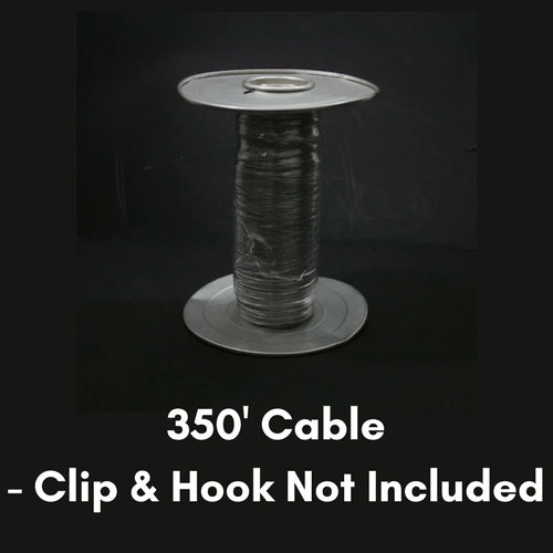 Galvanized steel cable, 350', 1/16" diameter, clips sold sep