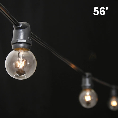Heavy duty light string, 56', 45 interm. base in-line socket