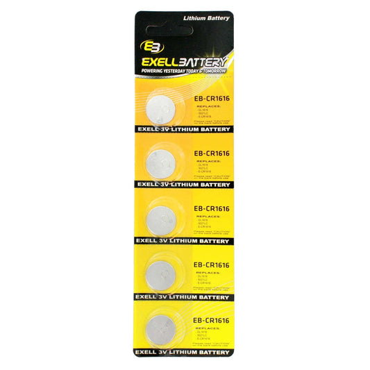 3V CR1616 LITHIUM COIN CELL 5 PACK