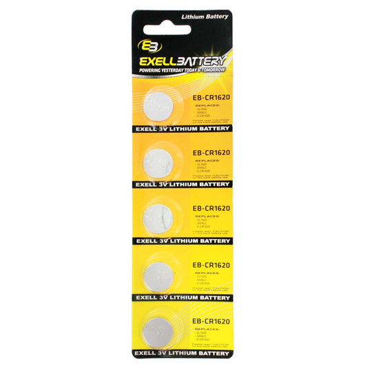 3V CR1620 LITHIUM COIN CELL 5 PACK