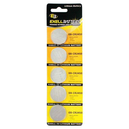 3V CR2450 LITHIUM COIN CELL BATTERY 5 PACK