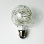 Sival G80 Globe 25 LEDs Fairy FLASHING Bulb, Smooth Plastic, 1.1W - (Medium Base/E27), 1-Pack