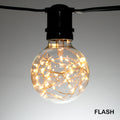 Sival G80 Globe 25 LEDs Fairy FLASHING Bulb, Smooth Plastic, 1.1W - (Medium Base/E27), 1-Pack