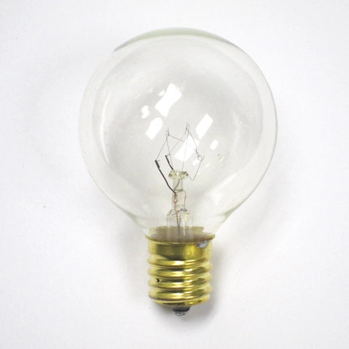 G40 Bulb, 5W/130V, E12 Candelabra Base, Clear - (25 pack)