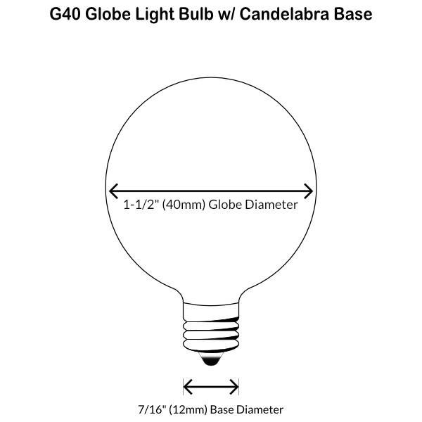 Sival G40 Globe Party Bulbs, 5W - Various Colors Available - (Candelabra Base/E12), Transparent Blue, 500-Pack