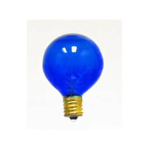 Sival G50 Globe Party Bulb, 7W - Various Colors Available - (Intermediate Base/E17), Transparent Amber, 25-Pack