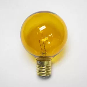 G50 Bulb, 7W/130V, E17, Transparent Yellow - (25 pack)