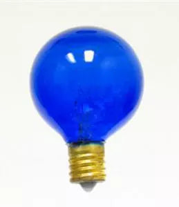 G50 Bulb, 7W/130V, E17, Transparent Blue - (25 pack)