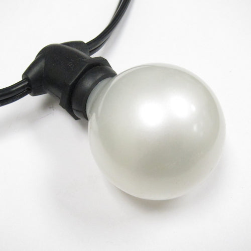 Sival G50 Globe Party Bulb, 7W - Various Colors Available - (Intermediate Base/E17), Transparent Red, 25-Pack