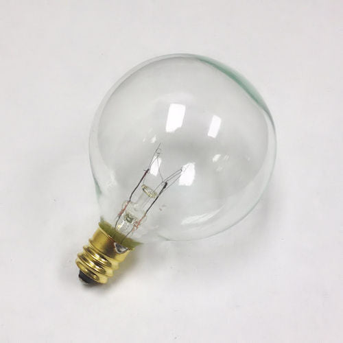 Sival G50 Globe Party Bulbs, 7W - Various Colors Available - (Candelabra Base/E12), Clear, 25-Pack