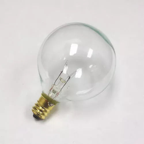 G50 Bulb, 7W/130V, E12 Candelabra Base, Clear - (25 pack)