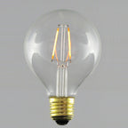 Sival LED Filament G80 Globe Bulb, 2W, Clear - (Medium Base/E27), 50-Pack
