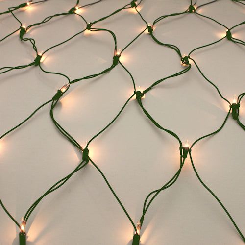 Sival Net Lights with 150 Lights, 4' x 6' - Green Wire with Clear Bulbs (s), 1-String Pack