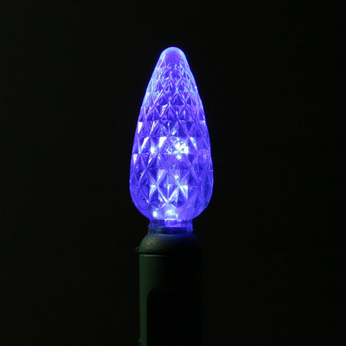 Sival LED 70LT C6 "Strawberry" Light String - Green Wire (s), Blue, 24-String Pack