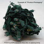 Sival LED 50-Light Polka Dot (5mm) Balled Co-Axial Light Christmas String, 6" Spacing, Brown Wire & Warm White, 24-Pack