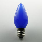 Sival LED C7 Opaque (Frosted) Smooth Plastic Christmas Light Bulb, 0.58W, E12 Candelabra Base, Multi (R/G/B/A/Y), 500-Pack