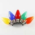 Sival LED C7 Opaque (Frosted) Smooth Plastic Christmas Light Bulb, 0.58W - Various Colors Available - (Candelabra Base/E