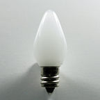 Sival LED C7 Opaque (Frosted) Smooth Plastic Christmas Light Bulb, 0.58W, E12 Candelabra Base, Sun Warm White, 25-Pack