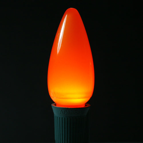 Sival LED C9 Opaque (Frosted) Smooth Plastic Christmas Light Bulb, 0.58W - Various Colors Available, Red, 25-Pack