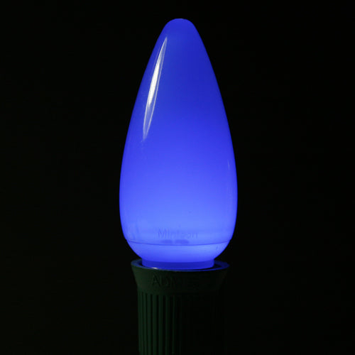 Sival LED C9 Opaque (Frosted) Smooth Plastic Christmas Light Bulb, 0.58W - Various Colors Available, Multi (R/G/B/A/Y), 25-Pack