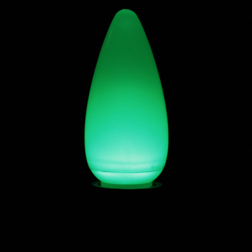 Sival LED C9 Opaque (Frosted) Smooth Plastic Christmas Light Bulb, 0.58W - Various Colors Available, Multi (R/G/B/A/Y), 25-Pack