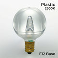 Sival LED G40 Smooth Plastic Globe Bulb, 2 SMD LEDs, 0.58W, Sun Warm White - (Candelabra Base/E12), 500-Pack