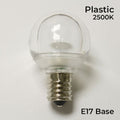 Sival LED G40 Globe Smooth Plastic Bulb, 5 LEDs, 0.96W - Cool White or Sun Warm White - (Intermediate Base/E17), 25-Pack