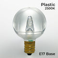 Sival LED G40 Globe Smooth Plastic Bulb, 3 SMD LEDs, 0.58W - Sun Warm White - (Intermediate Base/E17), 25-Pack