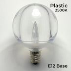 Sival LED G50 Smooth Plastic Globe Bulb, 2 SMD LEDs, 0.58W, Sun Warm White - (Candelabra Base/E12), 250-Pack