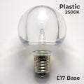 Sival LED G50 Smooth Plastic Globe Bulb, 3 SMD LEDs, 0.58W, Sun Warm White - (Intermediate Base/E17), 250-Pack