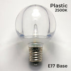 Sival LED G50 Smooth Plastic Globe Bulb, 3 SMD LEDs, 0.58W, Sun Warm White - (Intermediate Base/E17), 250-Pack