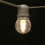 Sival LED G50 Globe Smooth Plastic Bulb, 5 SMD LEDs, 0.8W, Sun Warm White, E27 Medium Base, 25-Pack