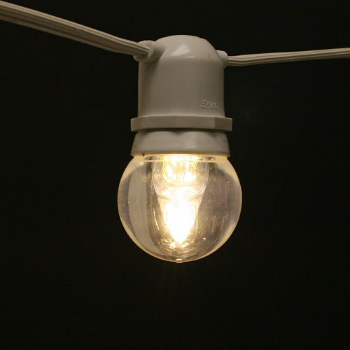 Sival LED G50 Globe Smooth Plastic Bulb, 5 SMD LEDs, 0.8W - Sun Warm White - (Medium Base/E27), 250-Pack