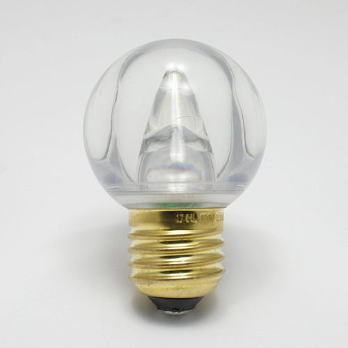 LED G50 Globe Bulb, 5 SMD LEDs, 130V, E27 base, 0.8W, smooth