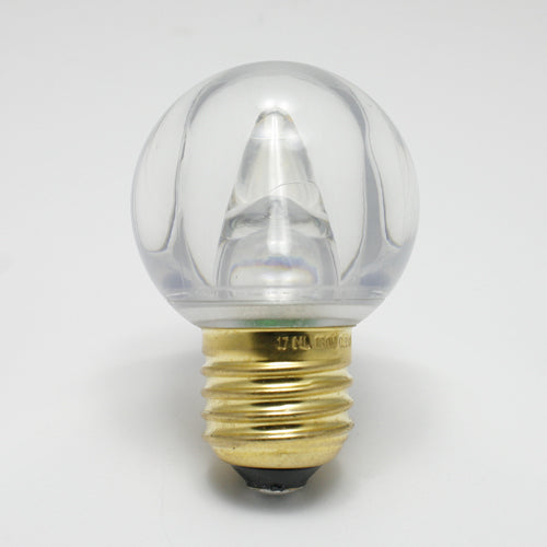 Sival LED G50 Globe Smooth Plastic Bulb, 5 SMD LEDs, 0.8W - Sun Warm White - (Medium Base/E27), 250-Pack