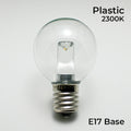 Sival LED Premium G40 Globe Smooth Plastic Party Bulb, 2 SMD LEDs, 0.8W, Warm White (2300K) - (Intermediate Base/E17), 2