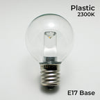 Sival LED Premium G40 Globe Smooth Plastic Party Bulb, 2 SMD LEDs, 0.8W, Warm White (2300K) - (Intermediate Base/E17), 2