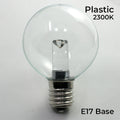 Sival LED Premium G50 Globe Smooth Plastic Party Bulb, 2 SMD LEDs, 0.8W, Warm White (2300K) - (Intermediate Base/E17), 2